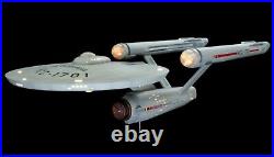 HUGE Custom 5 ft Star Trek Enterprise lights, engines and detailed shuttle bay