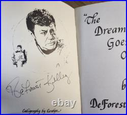 Hand Signed Autographed Star Trek DeForest Kelley Bones The Dream goes on