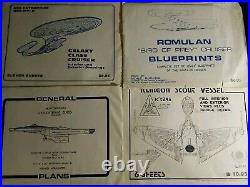 Huge Star Trek Blueprints And More Lot, See Pics & Description