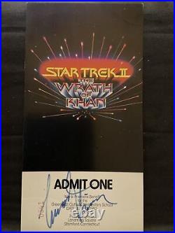 Leonard Nimoy Signed 1982 World Premiere Showing of Star Trek2 The Wrath of Khan