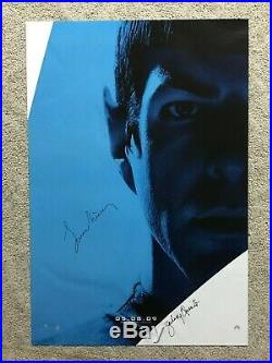 Leonard Nimoy + Zachary Quinto signed 2009 Star Trek 27x40 advanced movie poster