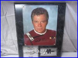 Limited Edition Star Trek Capt James Kirk (Shatner) Autographed Large Plaque