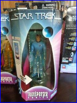 Lot Of 5 Star Trek Transporter Series 1998 Playmates Kirk Spock Scott Mccoy Rand
