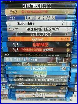Lot of 165 Blu-Ray Movies Disney Frozen, Star Trek, Star Wars