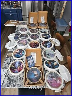 Lot of 23 Star Trek Hamilton Collection Paramount Picture collectible art plates