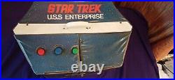MEGO Star Trek USS Enterprise Playset Blue 51210 inc Box Spin Action Transporter
