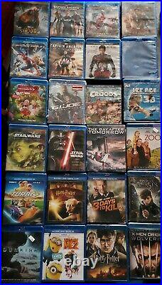 Mixed lot 179 BluRay movies Marvel, DC, Star Wars, Star Trek, World War Z, etc