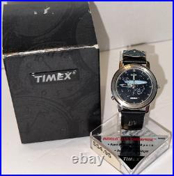NEW 1990s Timex Star Trek Enterprise Indiglo Watch Leather Band 56962 Never Worn