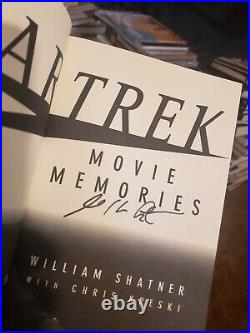 New Signed William Shatner Star Trek Movie Memories 1994 1st Edition Hardcover