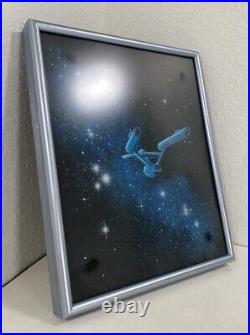 Original Art STAR TREK SIGNED M. C GOODWIN Acrylic 8x10 FRAMED