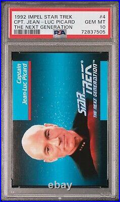 PSA 10 CAPTAIN PICARD 1992 STAR TREK Card PATRICK STEWART is HIGHEST EVER GRADED