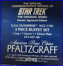 Pfaltzgraff Star Trek USS Enterprise NCC-1701 3 Piece Buffet Set 453-437-40 NIB