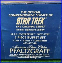 Pfaltzgraff Star Trek USS Enterprise NCC-1701 3 Piece Buffet Set 453-437-40 NIB