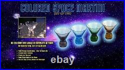 Prop Trek Colored Space Martini Glasses Bar Costume Tos Tv Star Super Rare L@@k