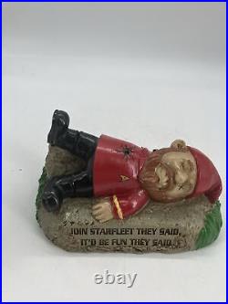 RARE Star Trek Dead Red Shirt Garden Gnome Bigmouth Inc Scif 2015 CBS