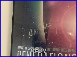 RARE Star Trek Generations 1994 Signed Movie Poster, Shatner, Patrick Stewart