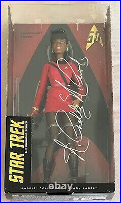 RARE Star Trek Lt. Uhura Barbie Mattel Black Label Doll SIGNED Nichelle Nichols