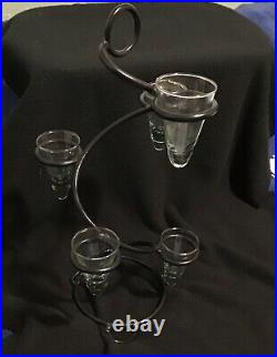 RARE Vintage Star Trek Experience Floating Shot Glasses with Metal Holder