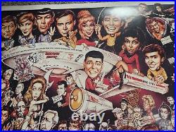Rare 1989 Chuck Frazier Classic Trekkin Poster Startoons Star Trek 37.5 X
