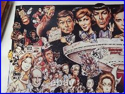 Rare 1989 Chuck Frazier Classic Trekkin Poster Startoons Star Trek 37.5 X 24.5