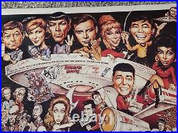Rare 1989 Chuck Frazier Classic Trekkin Poster Startoons Star Trek 37.5 X 24.5