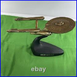 Rare Vintage Star Trek USS Enterprise 1993 Bronze Metal Statue R. S. Owens
