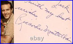 Ricardo Montalban Signed Auto 3x5 Index Card Star Trek Motion Picture