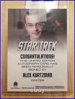 Rittenhouse Star Trek The Movie 2009 Auto Autograph Writer Alex Kurtzman Variant