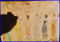 Robert Fletcher Star Trek Signed Costume Design Illustrations 1962 Original Art