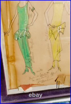 Robert Fletcher Star Trek Signed Costume Design Illustrations 1962 Original Art