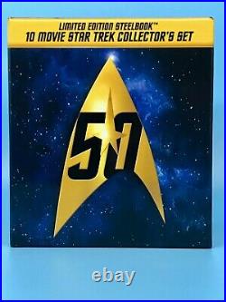 STAR TREK 1-10 50th Anniversary (Blu-ray, Limited Edition STEELBOOK Collection)