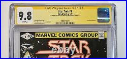 STAR TREK #1 CGC SS 9.8 Direct Edition signed William Shatner + Jim Shooter NM