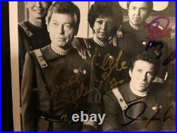 STAR TREK 2 ALL CAST PHOTO SIGNED Shatner Nimoy Kelly Doohan Nichols Takei COA