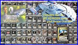 STAR TREK CCG 1st Edition VOYAGER COMPLETE 201-Card MINT SET+Sleeved+Ultra-RARE
