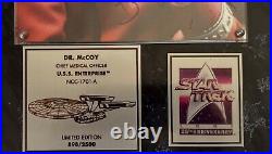 STAR TREK DR. LEONARD McCOY DeFOREST KELLEY SIGNED COA Limited Edition