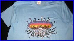 STAR TREK II THE WRATH of KHAN vintage movie promotional t-shirt (L) from1982