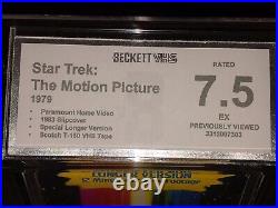 STAR TREK THE MOTION PICTURE-SPECIAL LONGER VERSION-BAS Beckett VHS Graded