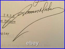 STAR TREK THE MOTION PICTURE Shooting Script Signed by James Doohan (Scotty)