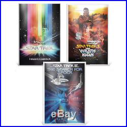 STAR TREK THE MOTION PICTURE, WRATH OF KHAN & SEARCH FOR SPOCK silver posters