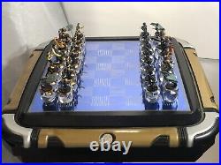 STAR TREK TNG Official CHESS set with display board & table (Franklin Mint, 1993)