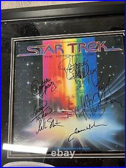 STAR TREK The Motion Picture signed Vinyl LP Framed Nimoy Shatner Uhura Koenig
