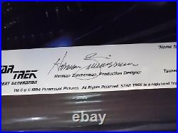 STAR TREK The Next Generatin 1994 Poster signed by Hemran Zimmerman BL