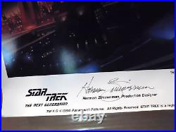 STAR TREK The Next Generatin 1994 Poster signed by Hemran Zimmerman BL