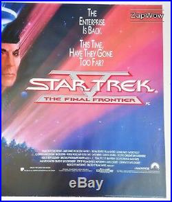 STAR TREK V 1989 Final Frontier Original UK Quad Sci-Fi Space Movie Poster 1980s
