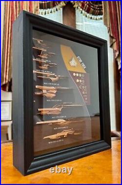 Ship & Combadge Display Shadow Box Star Trek, Enterprise, 11 x 9 Fan Made