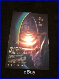 Signed/Authenticated STAR TREK Generations 1994 Movie Poster William Shatner Pat