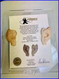 Spock Ears from 2016 Star Trek Beyond Movie Prop With Coa