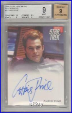 Star Trek 2009 Movie Chris Pine Autograph Graded 9