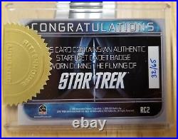 Star Trek 2009 Movie Starfleet Cadet Badge Pin Relic RC2 32/65 6 Case Incentive