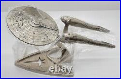 Star Trek 2009 Qmx Enterprise Metal Replica And 3-disc Blu-ray RARE! See Pics
